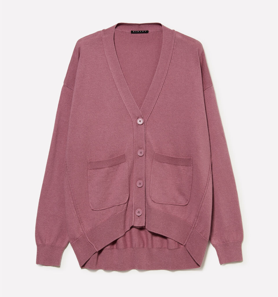 Purple oversize fit cardigan - women's cardigans - Blush | Sisley image number 1
